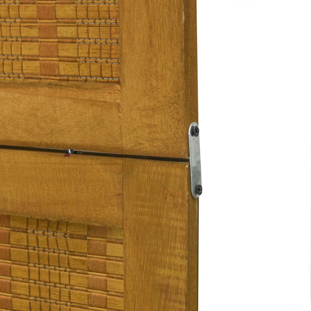 3-Panel Brown Solid Wood Room Divider - Paulownia Elegance