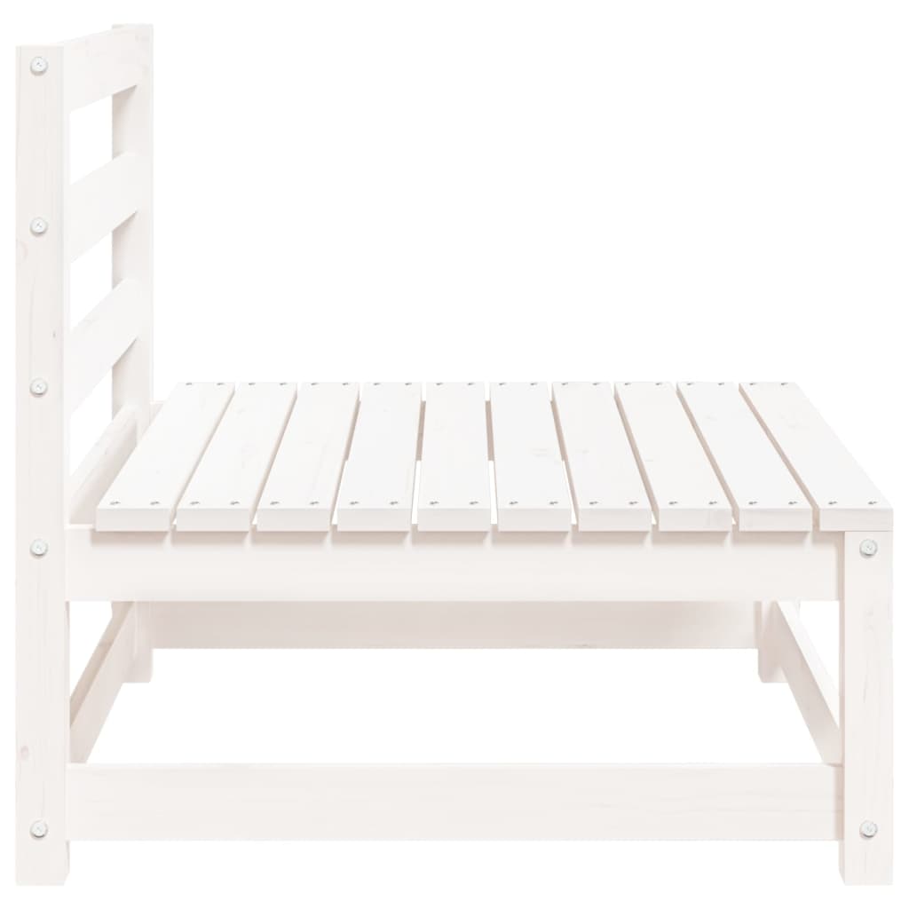 Armless Garden Sofa 70x70x67 cm - White Pine Wood