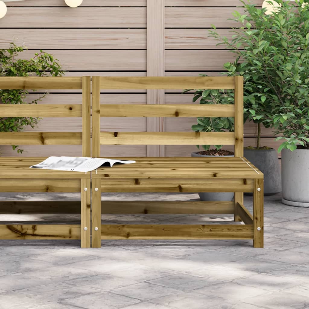 Armless Garden Sofa 70x70x67 cm - Pine Wood, Weatherproof