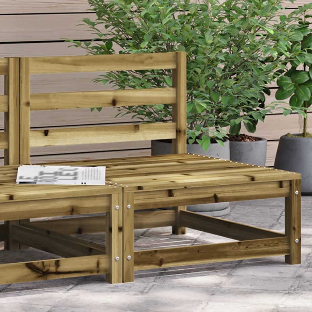 Armless Garden Sofa 70x70x67 cm - Pine Wood, Weatherproof
