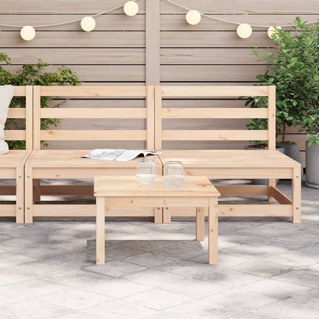 Solid Pine Garden Sofas, Armless Set of 2 (70x70x67 cm)