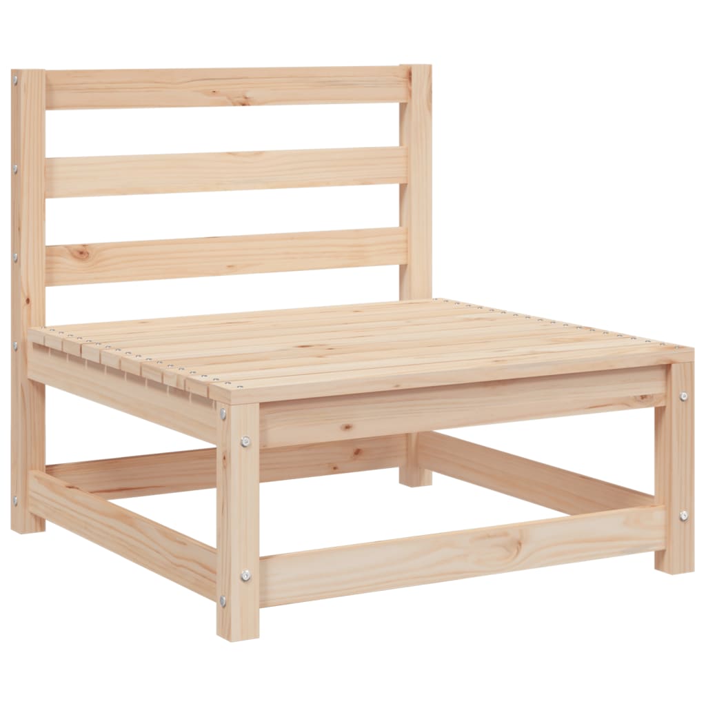 Solid Pine Garden Sofas, Armless Set of 2 (70x70x67 cm)
