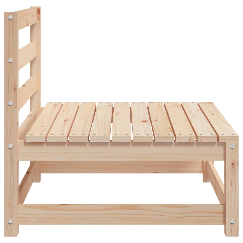 Solid Pine Garden Sofas, Armless Set of 2 (70x70x67 cm)