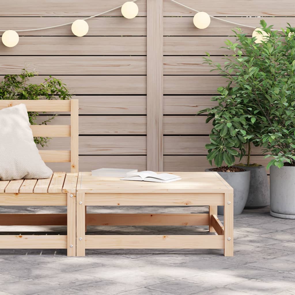 Solid Pine Garden Footstool 70x70x30 cm - Durable Outdoor Furniture