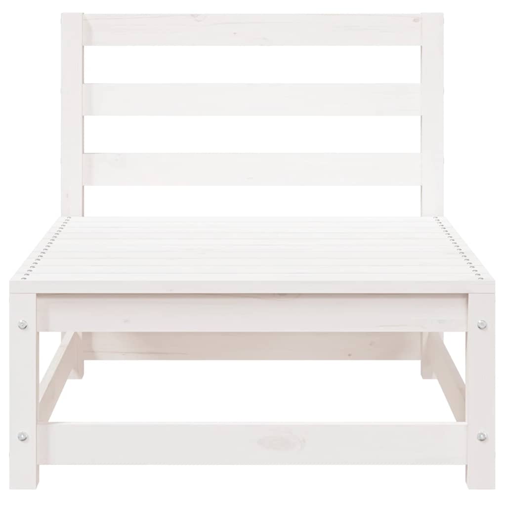 White 3-Seater Garden Sofa in Solid Pine Wood