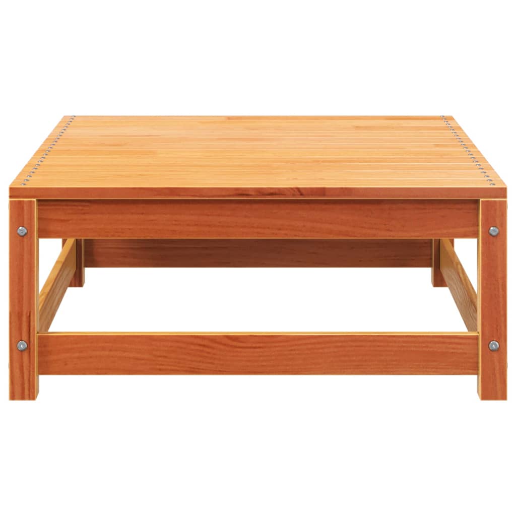 Garden Sofa Armless & Footstool - Wax Brown Solid Pine Wood