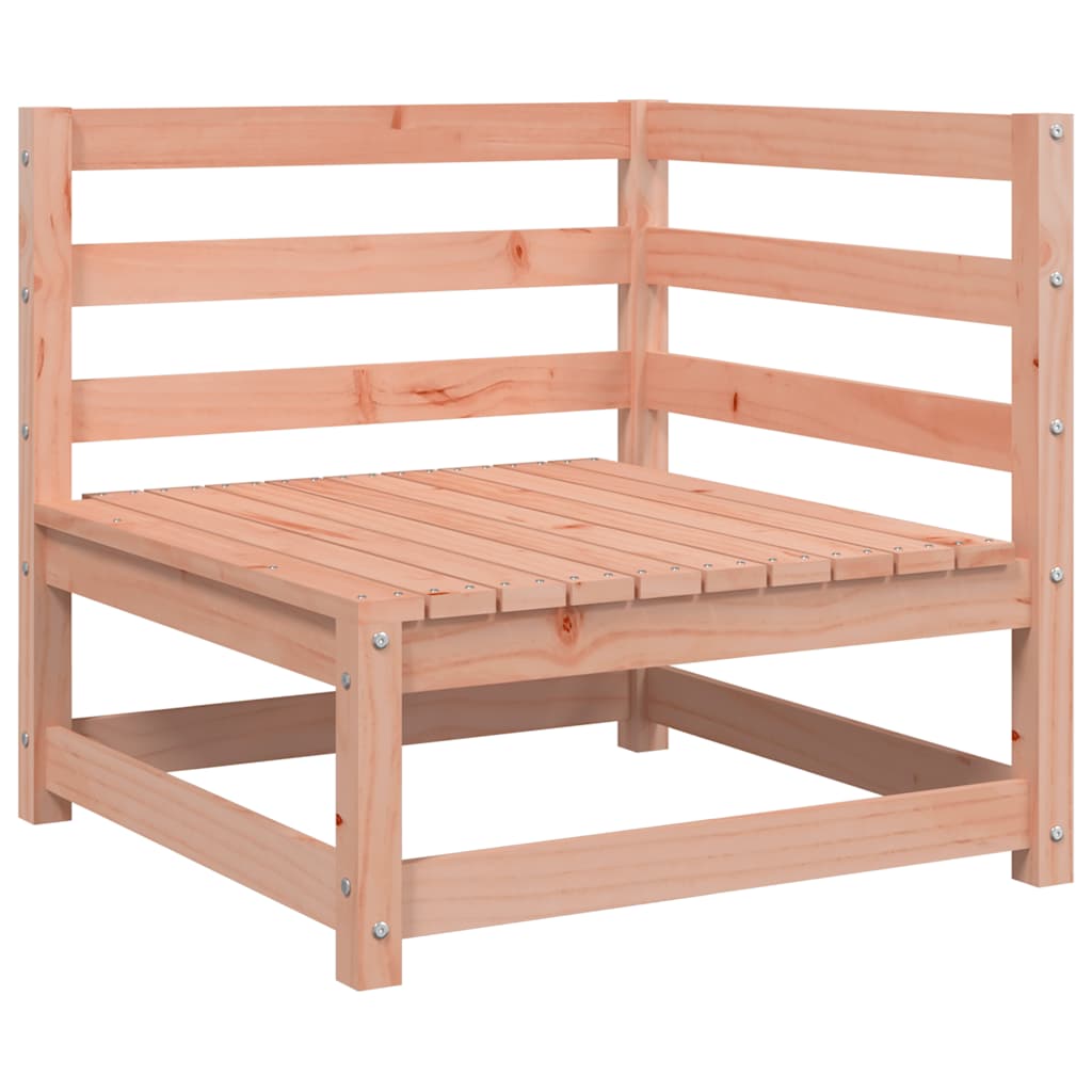 2-Seater Solid Wood Douglas Garden Sofa with Footstool