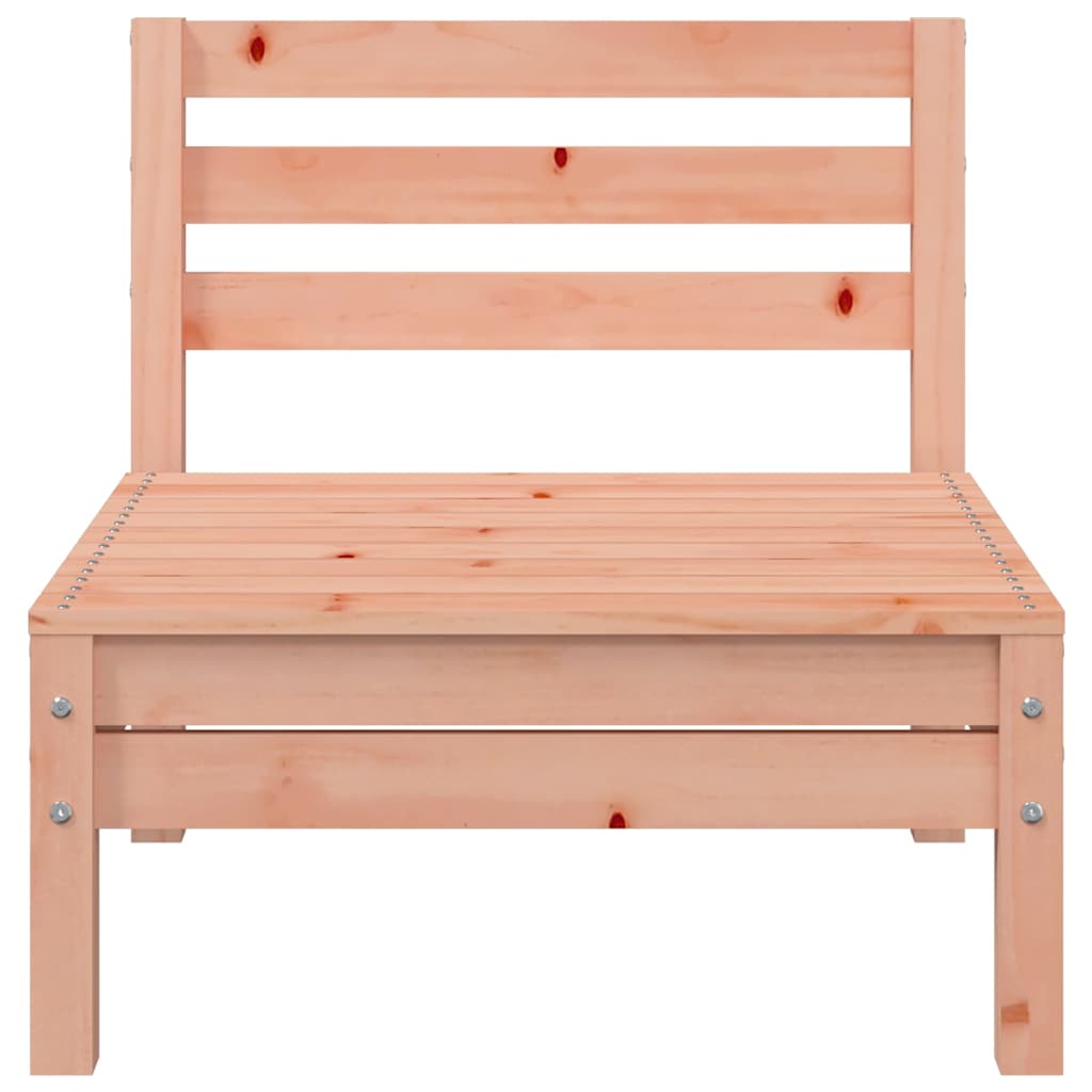 Armless Solid Wood Douglas Garden Sofa Set – 2 Pieces, Natural Finish