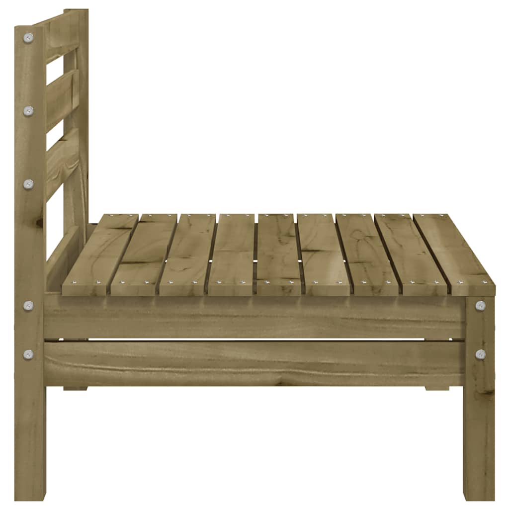 4-Piece Armless Garden Sofa Set - Impregnated Pine Wood