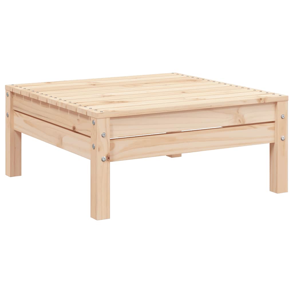 Solid Pine Garden Footstool - Durable Wooden Outdoor Accent