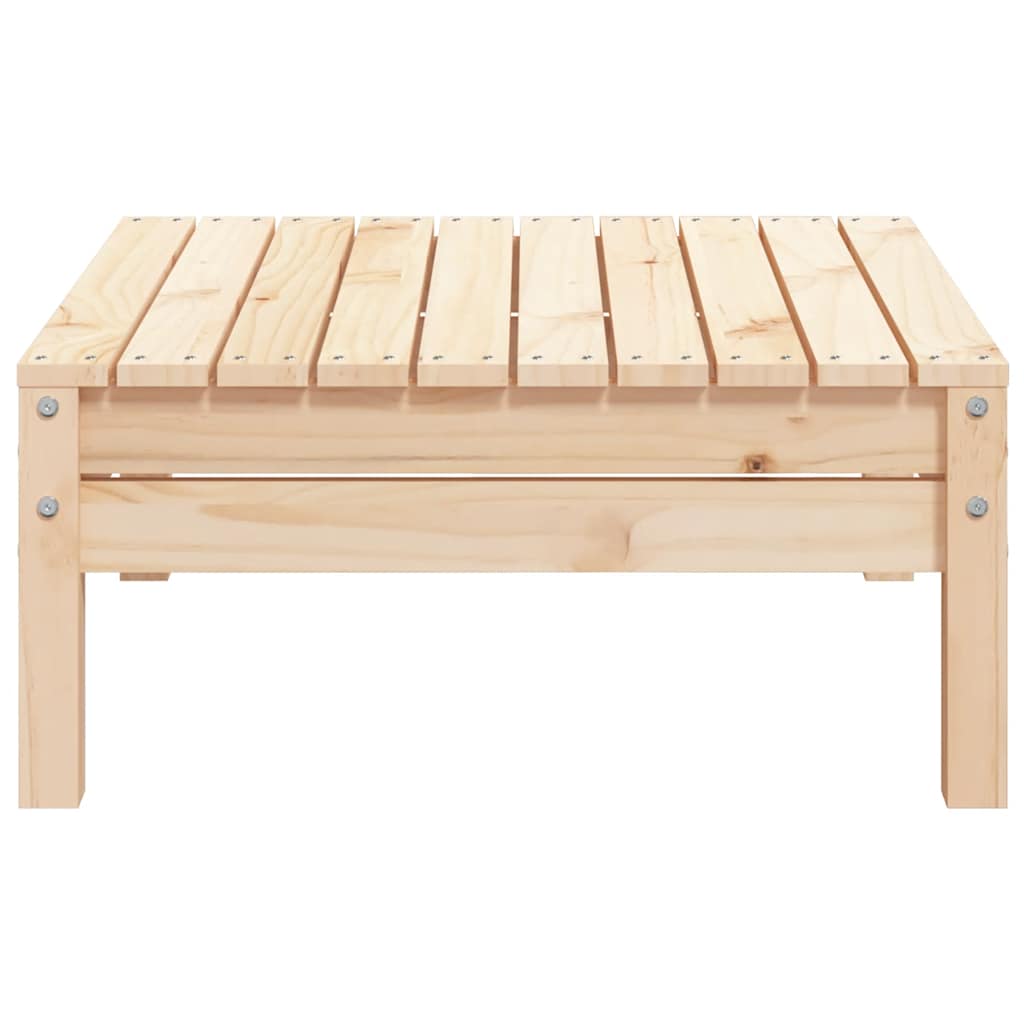 Solid Pine Garden Footstool - Durable Wooden Outdoor Accent