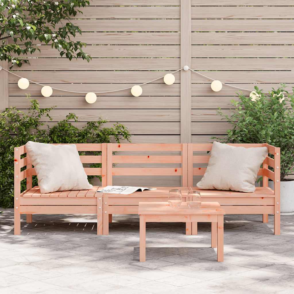 3-Seater Douglas Solid Wood Garden Sofa - Stylish & Durable Seating