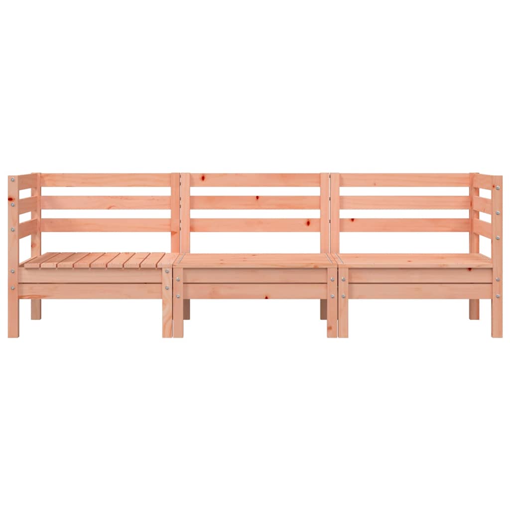 3-Seater Douglas Solid Wood Garden Sofa - Stylish & Durable Seating