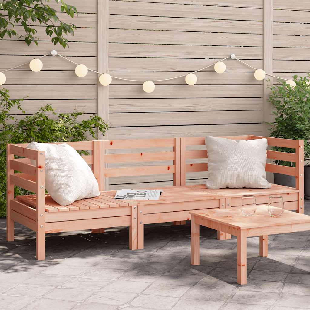 3-Seater Douglas Solid Wood Garden Sofa - Stylish & Durable Seating