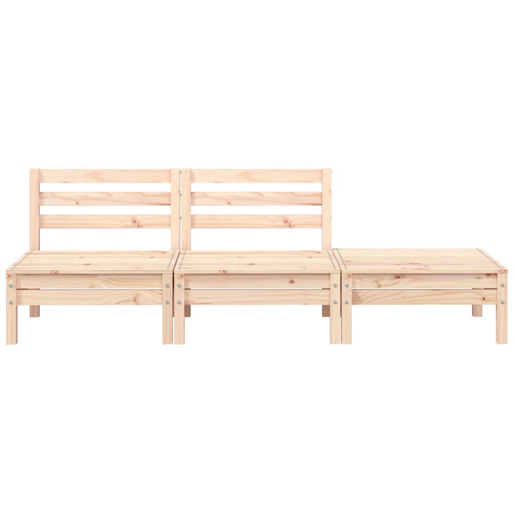 Elegant 3-Seater Garden Sofa in Solid Pine Wood