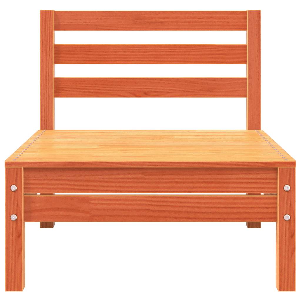 3-Seater Wax Brown Garden Sofa, Solid Pine Wood Furniture