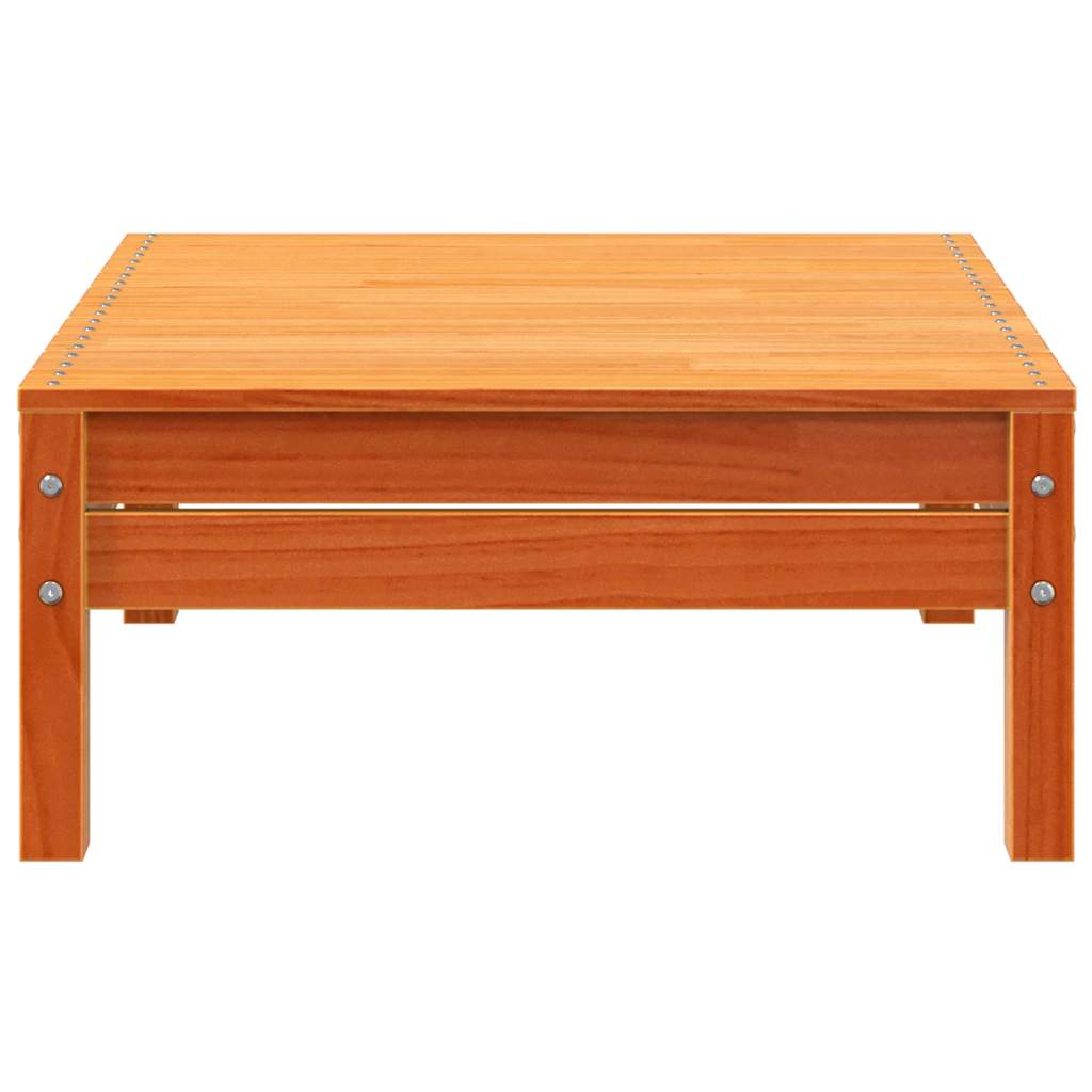 Solid Wood Pine Garden Sofa 3-Seater, Wax Brown Finish