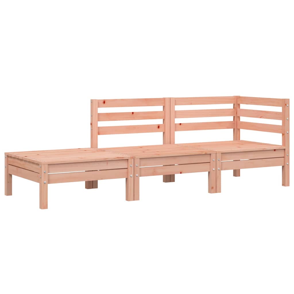 Solid Wood Douglas 3-Seater Garden Sofa – Stylish Outdoor Comfort