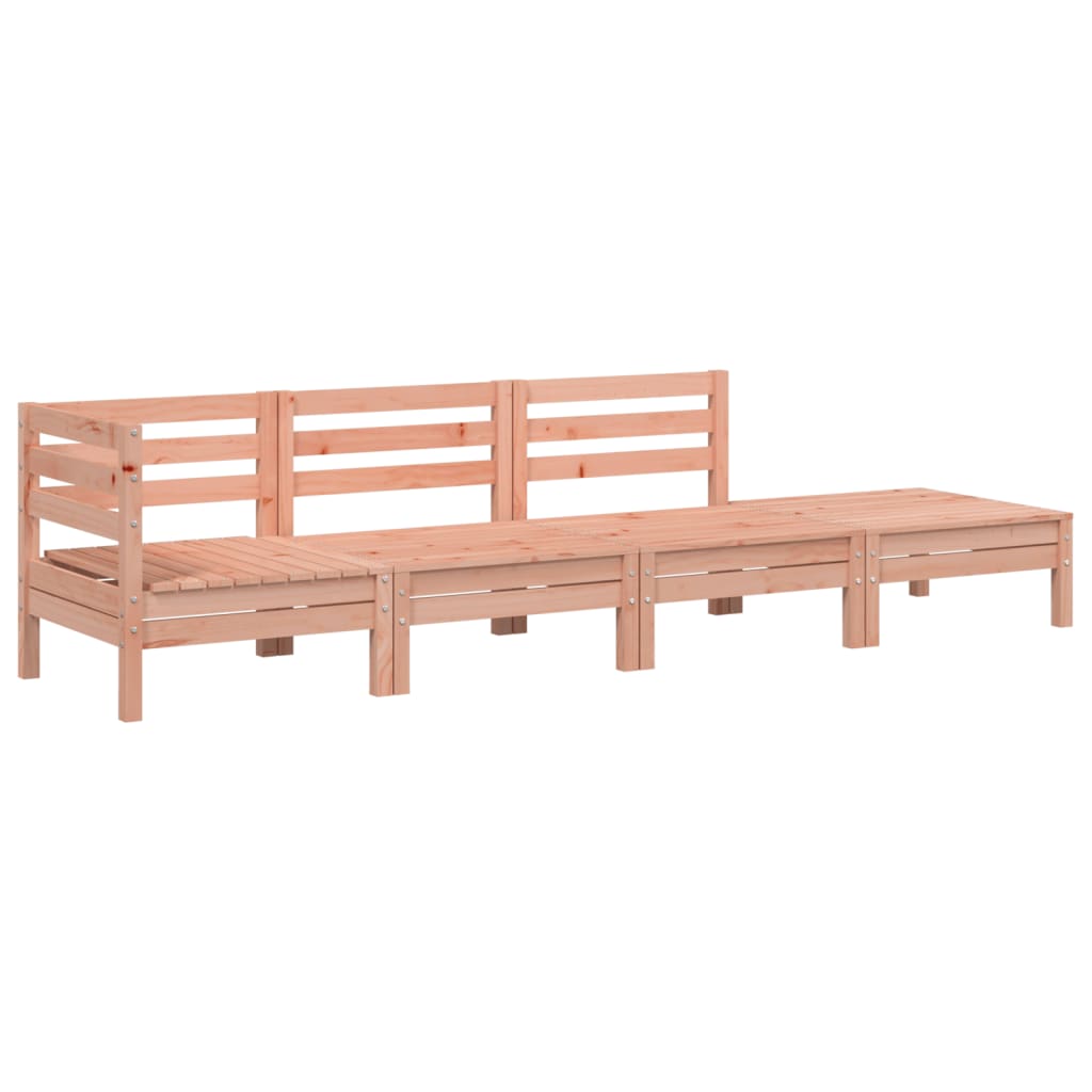 4-Seater Garden Sofa in Solid Douglas Wood