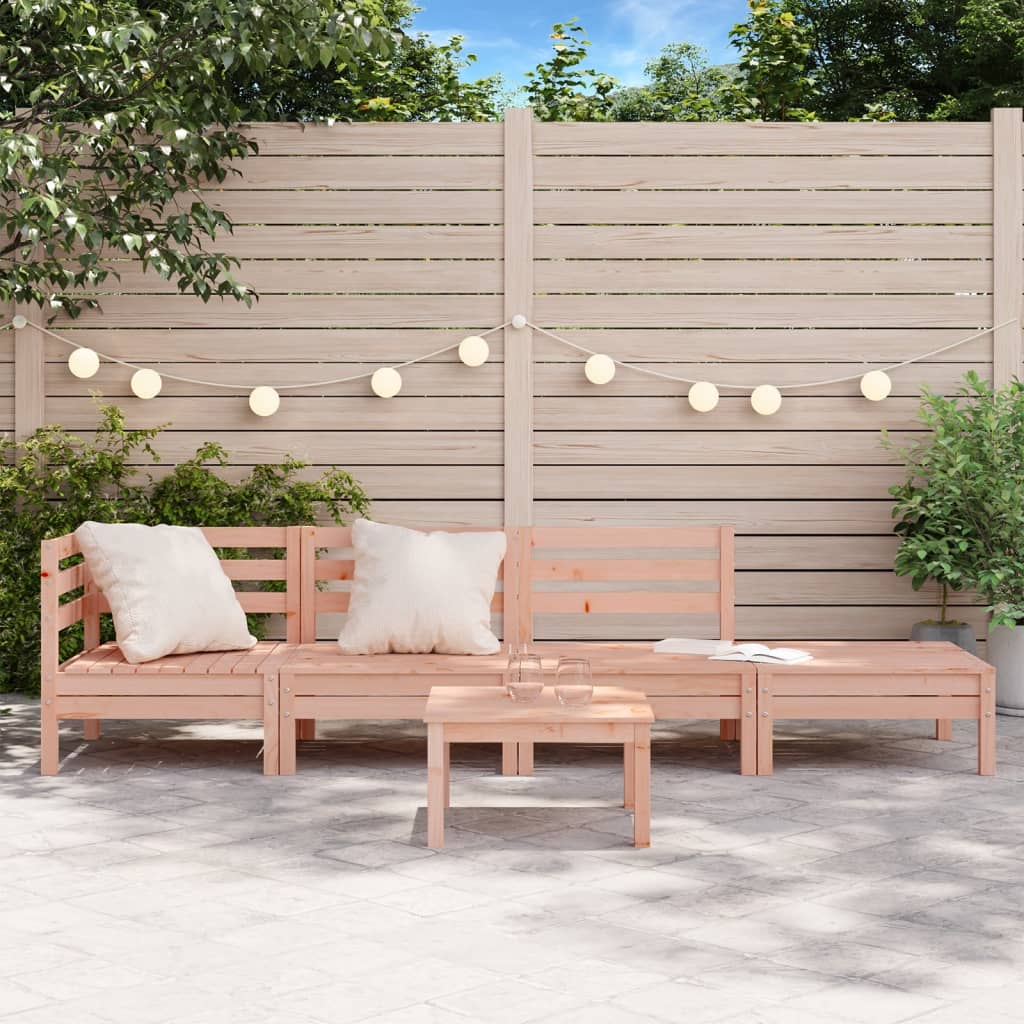 4-Seater Garden Sofa in Solid Douglas Wood
