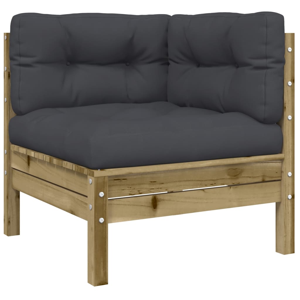 Pine Wood Garden Sofa Corner with Cushions - Outdoor Bliss