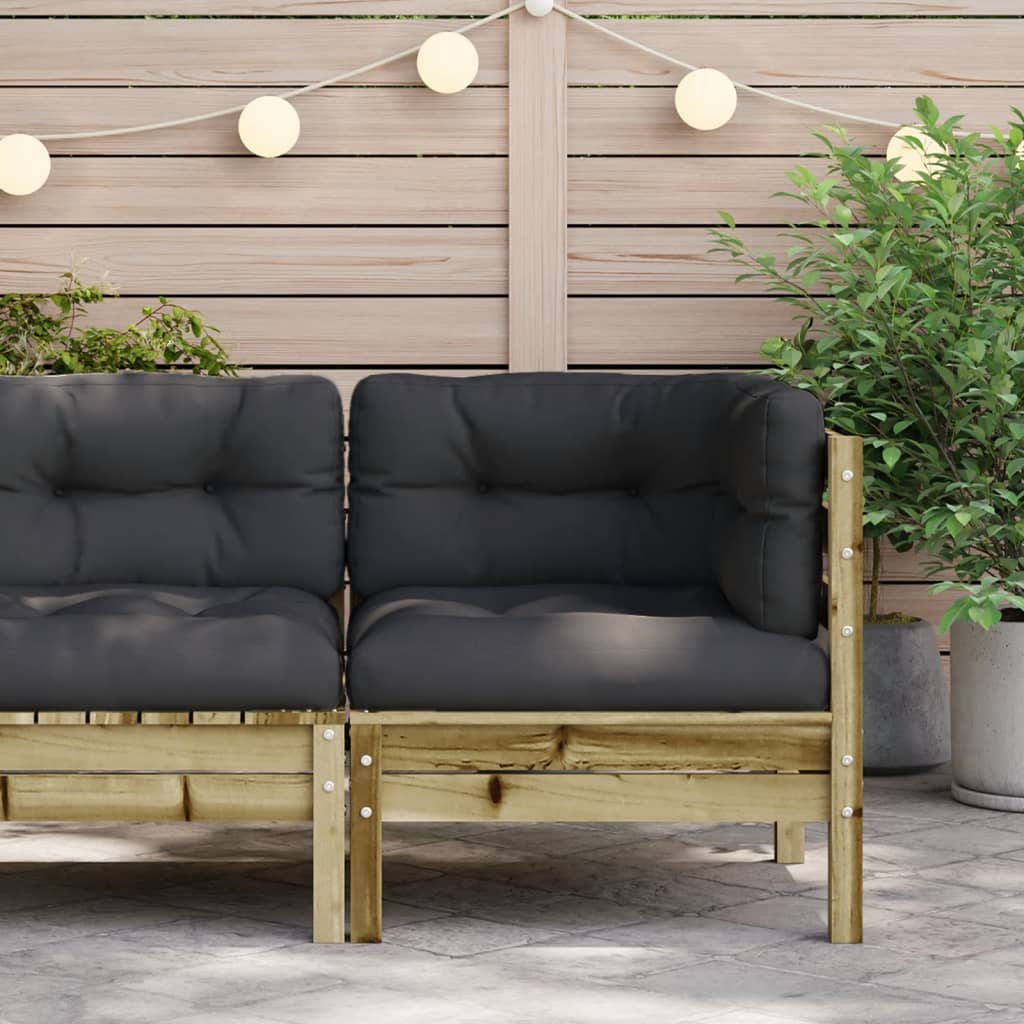 Pine Wood Garden Sofa Corner with Cushions - Outdoor Bliss