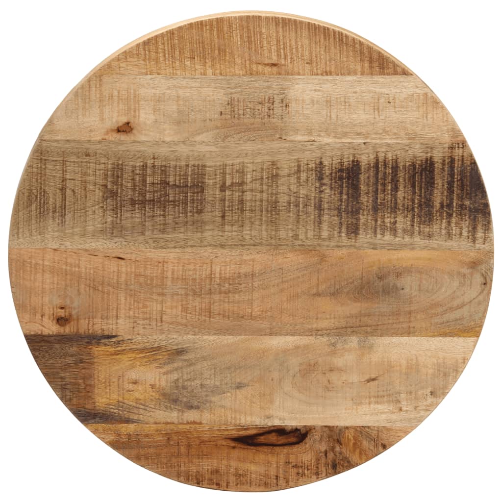 Round Mango Wood Table Top Ø 50x2.5 cm - Solid & Rustic Finish