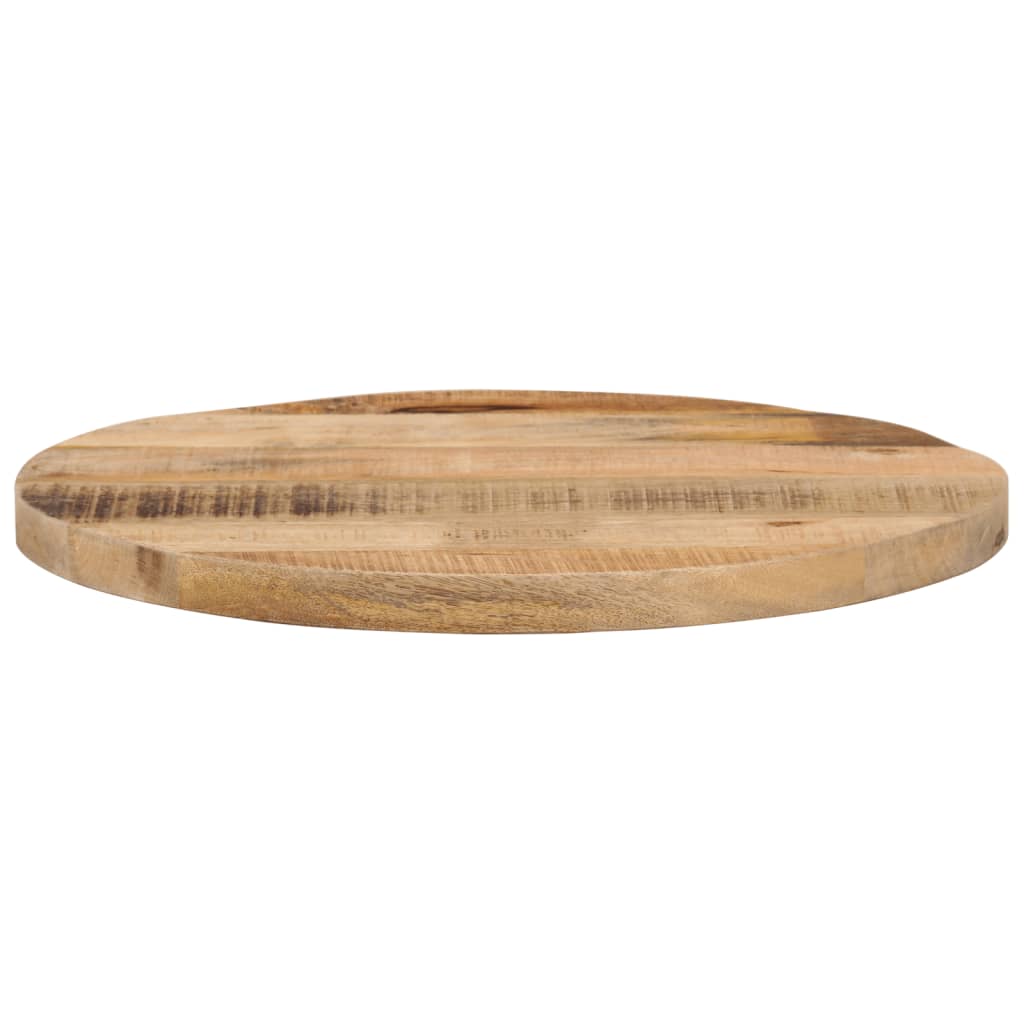 Round Mango Wood Table Top Ø 50x2.5 cm - Solid & Rustic Finish