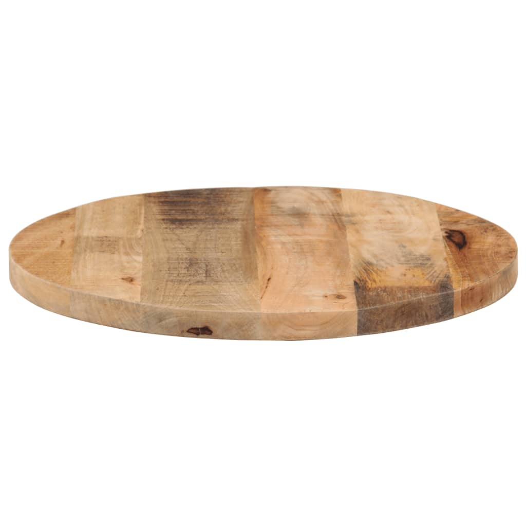 Round Mango Wood Table Top Ø60x2.5cm - Rustic Solid Finish