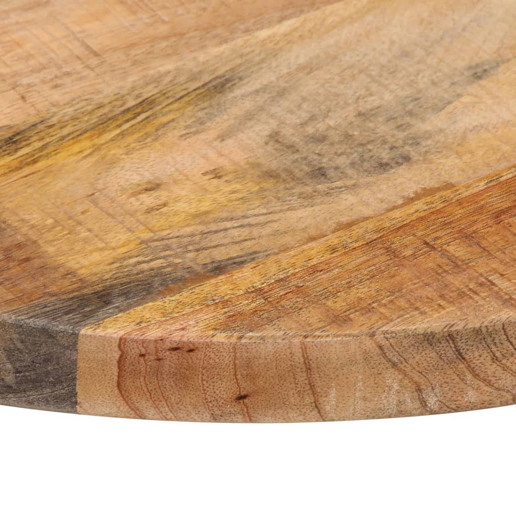Round Mango Wood Table Top Ø60x2.5cm - Rustic Solid Finish