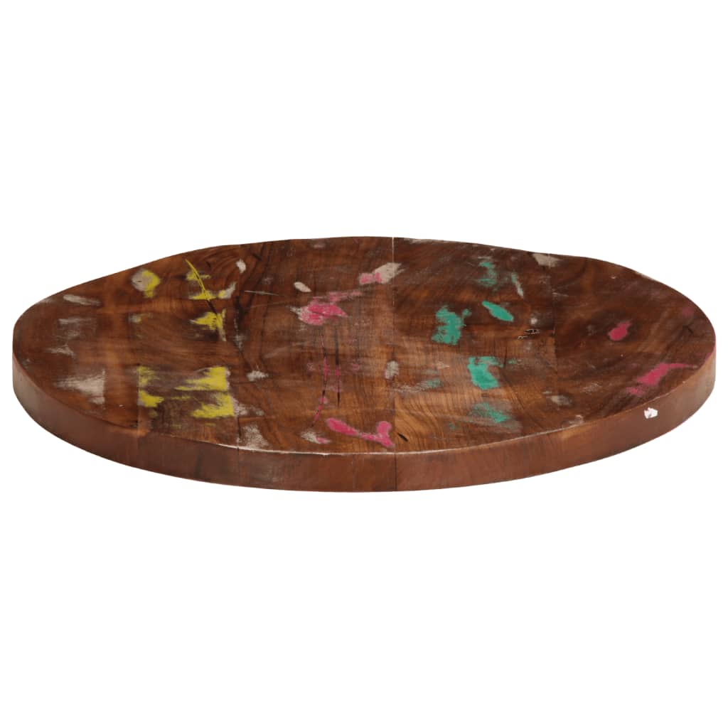 Reclaimed Solid Wood Round Table Top Ø60x3.8cm | Eco-Friendly Style