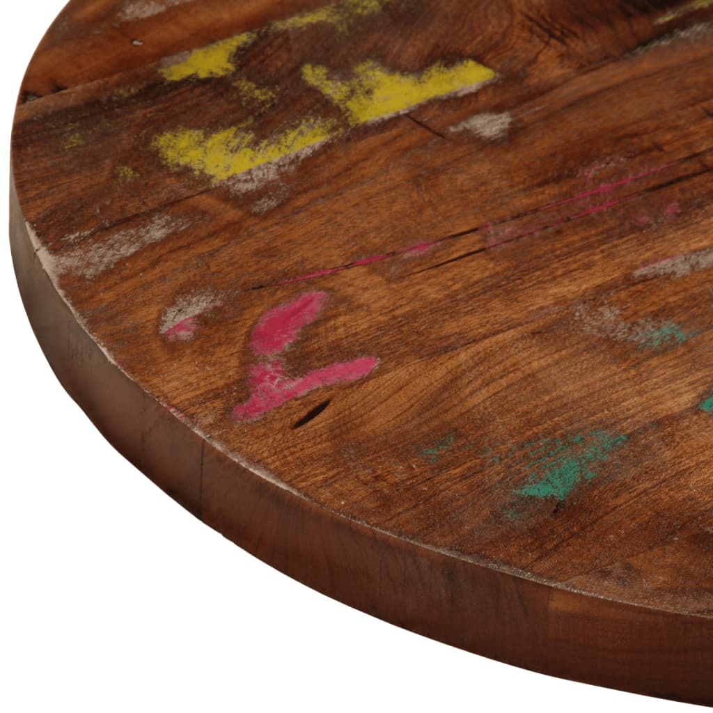 Reclaimed Solid Wood Round Table Top Ø60x3.8cm | Eco-Friendly Style