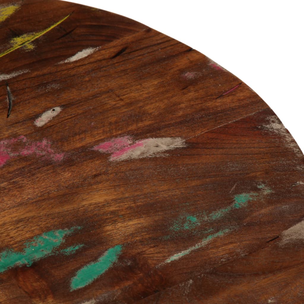 Reclaimed Solid Wood Round Table Top Ø60x3.8cm | Eco-Friendly Style