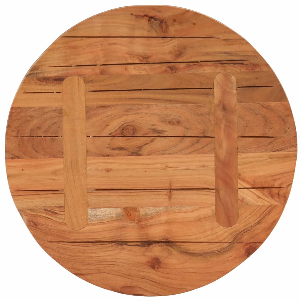 Solid Acacia 60cm Round Table Top - Natural Wood Finish