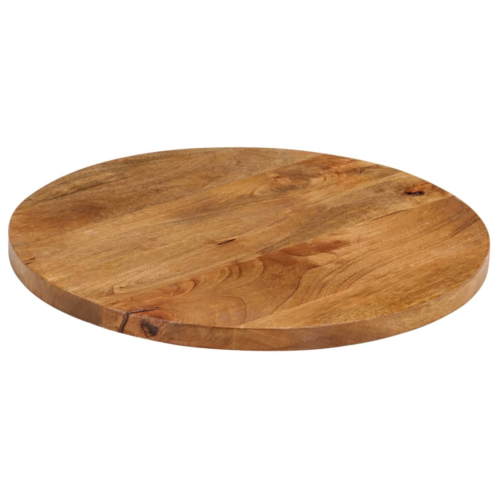 Round Mango Wood Table Top Ø 50x2.5 cm – Natural Finish