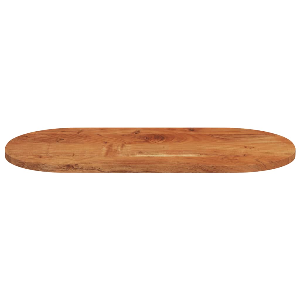 Oval Solid Acacia Wood Table Top - 100x50x2.5 cm