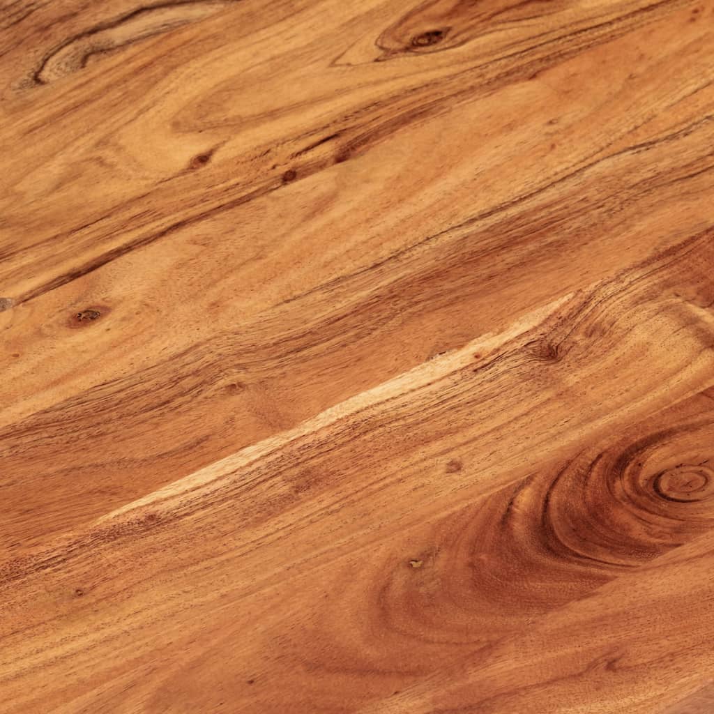 Oval Solid Acacia Wood Table Top - 110x50x2.5 cm