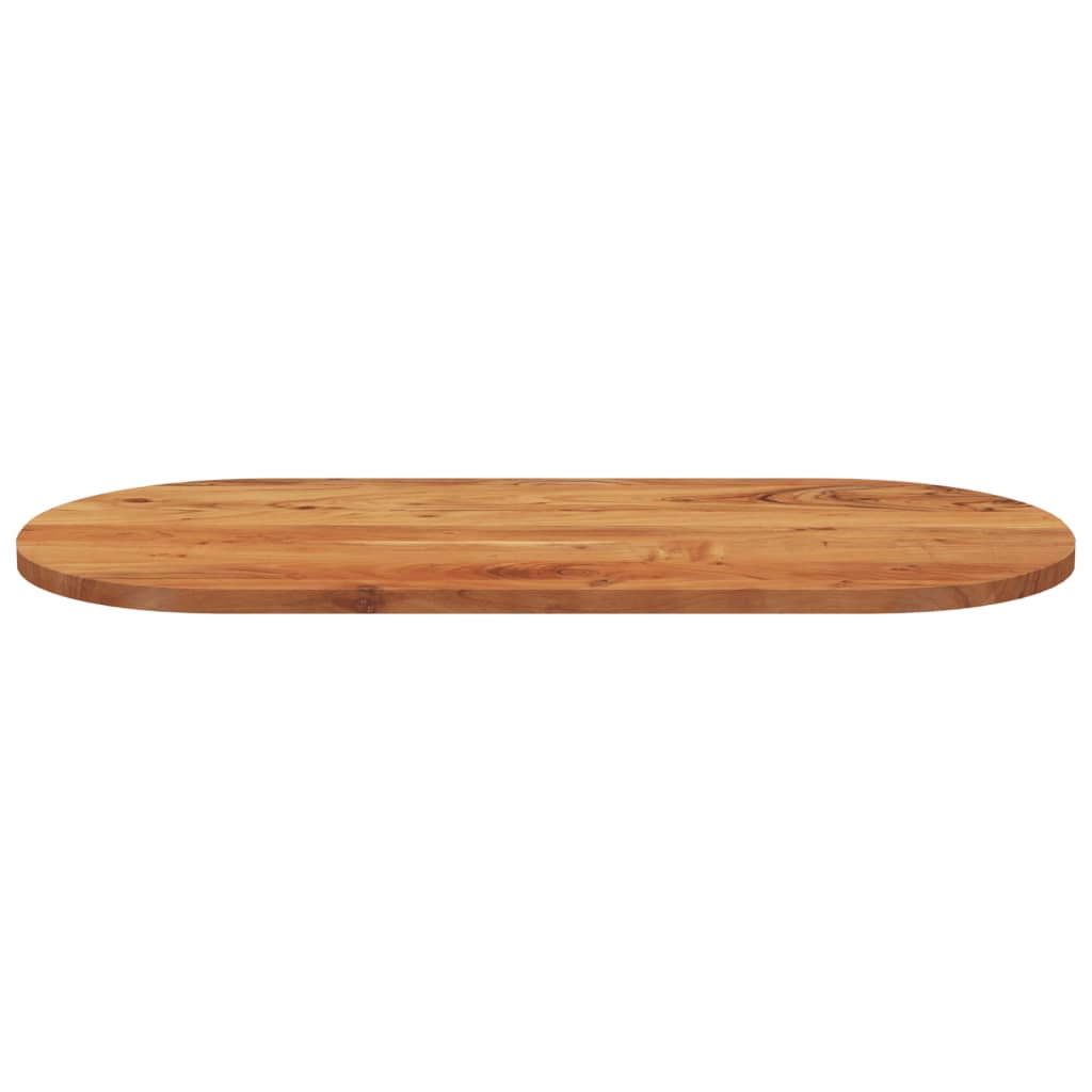 Oval Solid Acacia Wood Table Top, 90x40 cm, Elegant Design