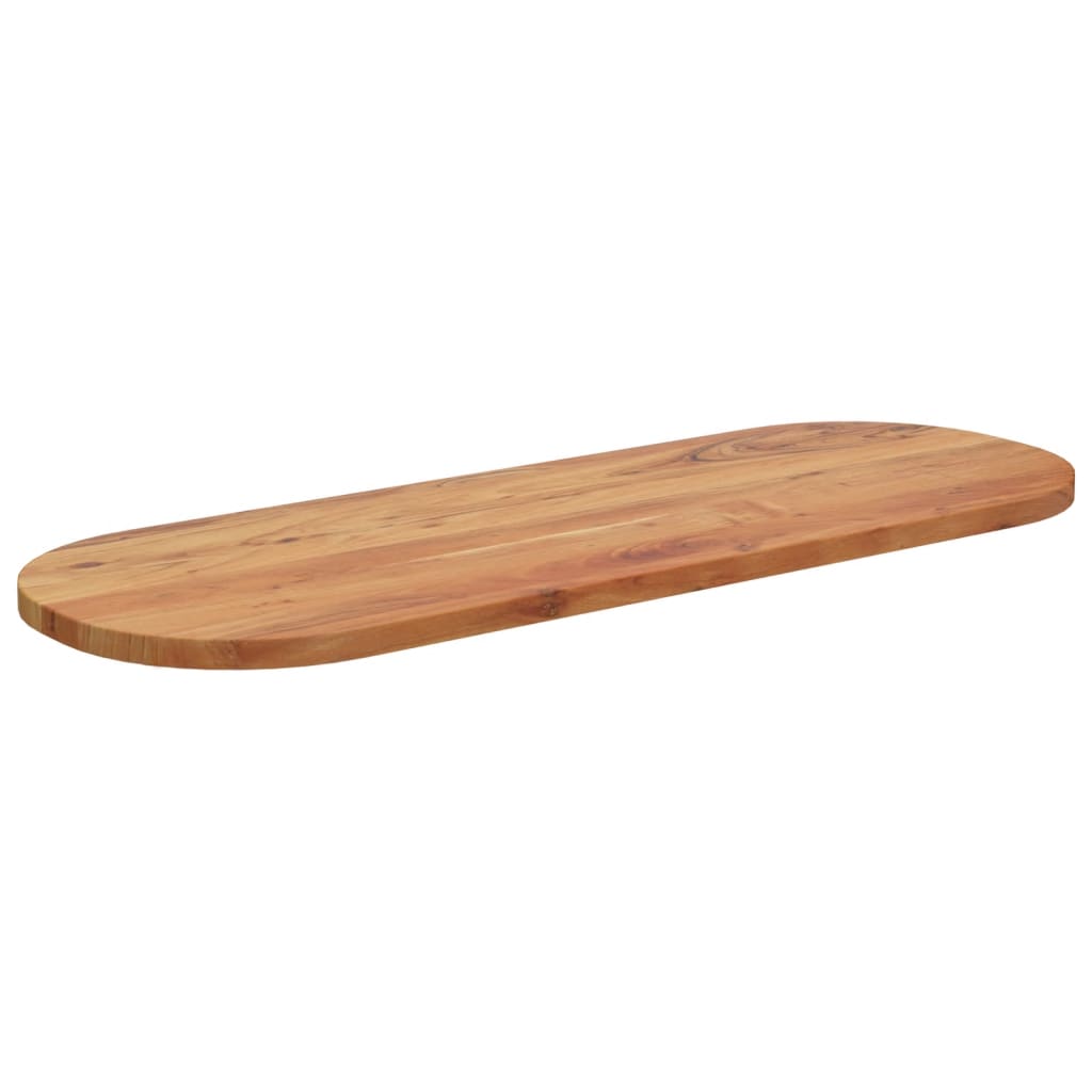 Oval Acacia Solid Wood Tabletop, 110x40x3.8 cm