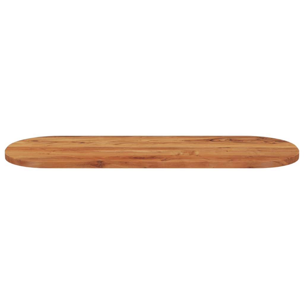 Oval Acacia Solid Wood Tabletop, 110x40x3.8 cm