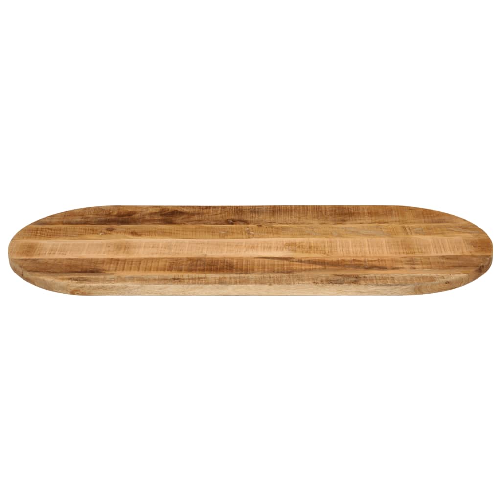 Oval Table Top 80x40 cm | Solid Rough Mango Wood