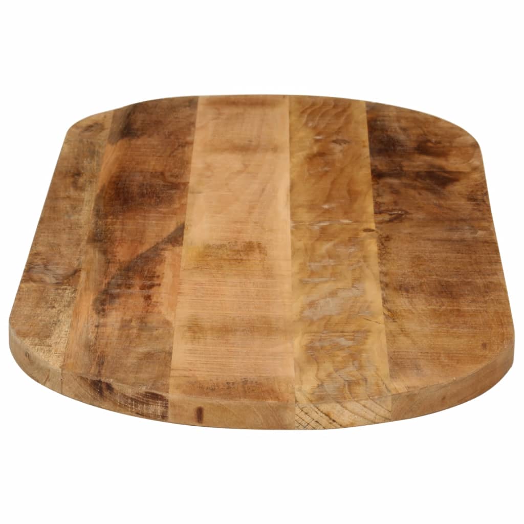 Oval Table Top 80x40 cm | Solid Rough Mango Wood
