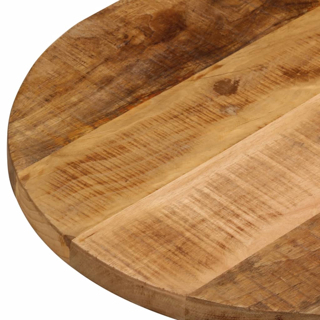 Oval Solid Mango Wood Table Top - 110x40x3.8 cm Rustic Finish