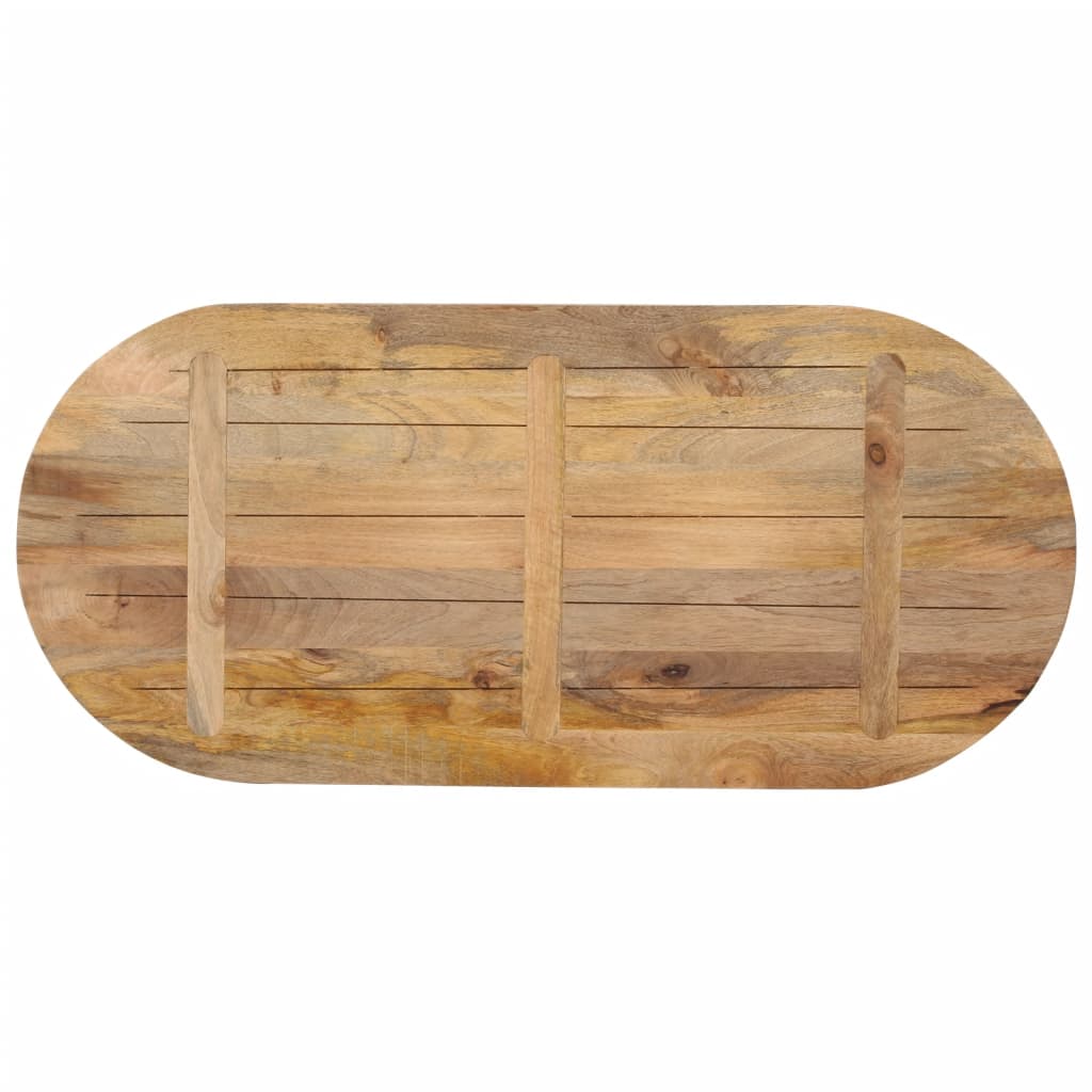 Oval Mango Wood Table Top 90x40x2.5 cm - Solid, Elegant Design