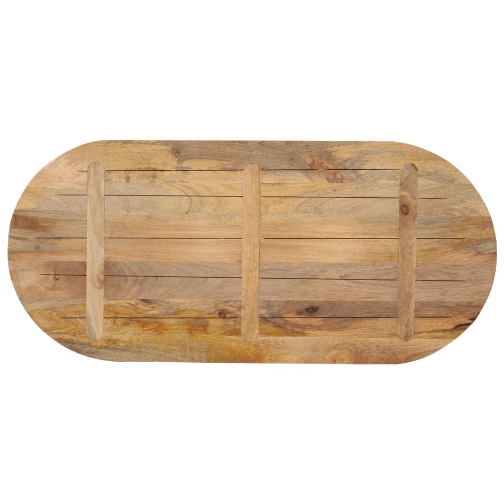 Oval Mango Wood Table Top 100x40x3.8 cm - Solid & Stylish Design