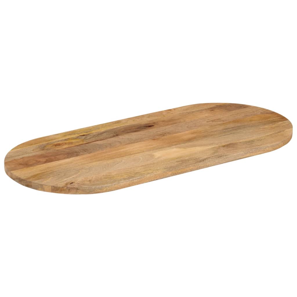 Solid Mango Wood Oval Table Top 110x40cm - Durable & Stylish