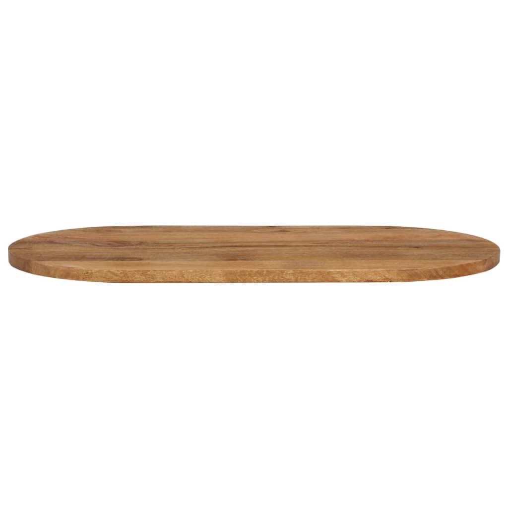 Oval Solid Mango Wood Table Top 90x40x2.5 cm - Natural Finish