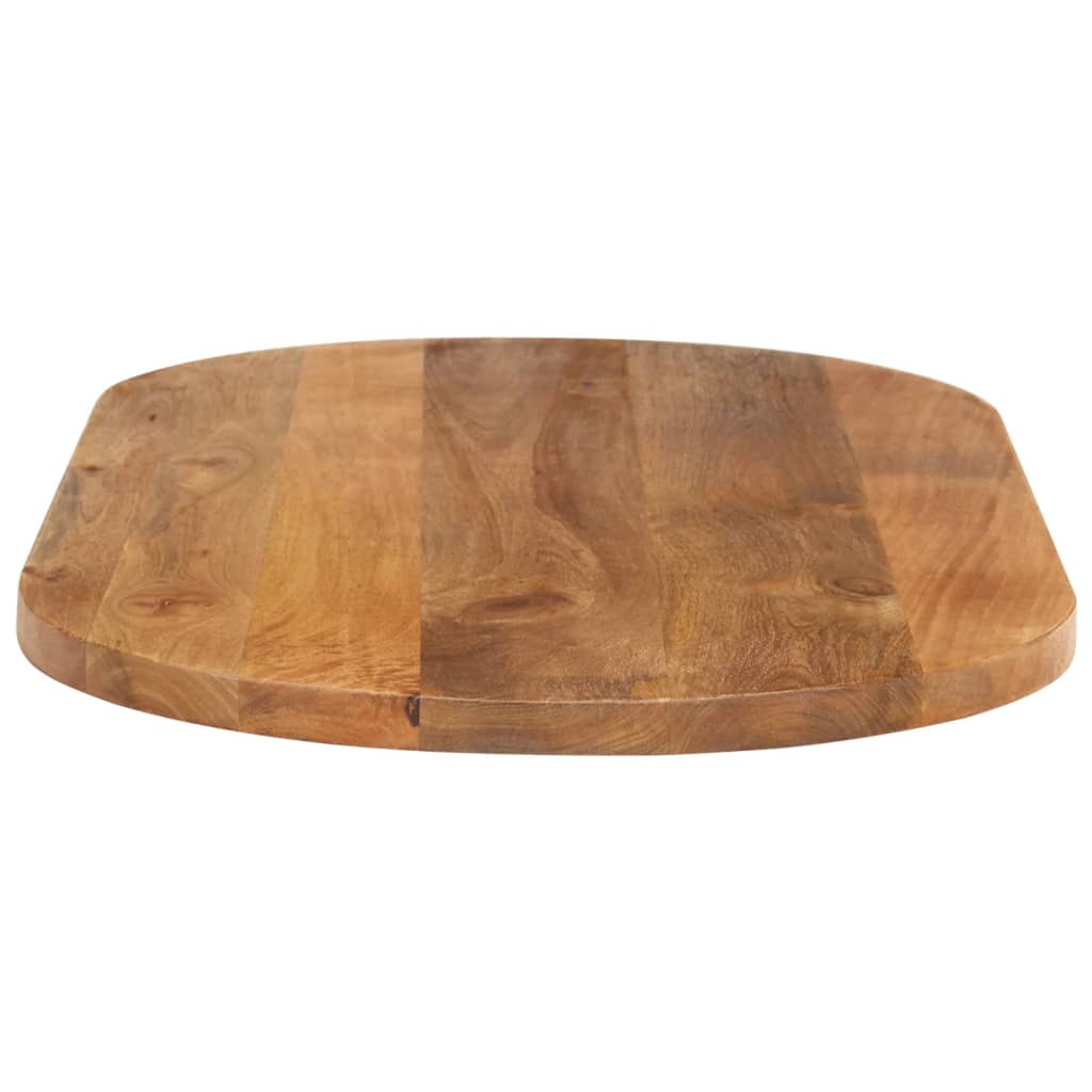 Oval Solid Mango Wood Table Top 90x40x2.5 cm - Natural Finish