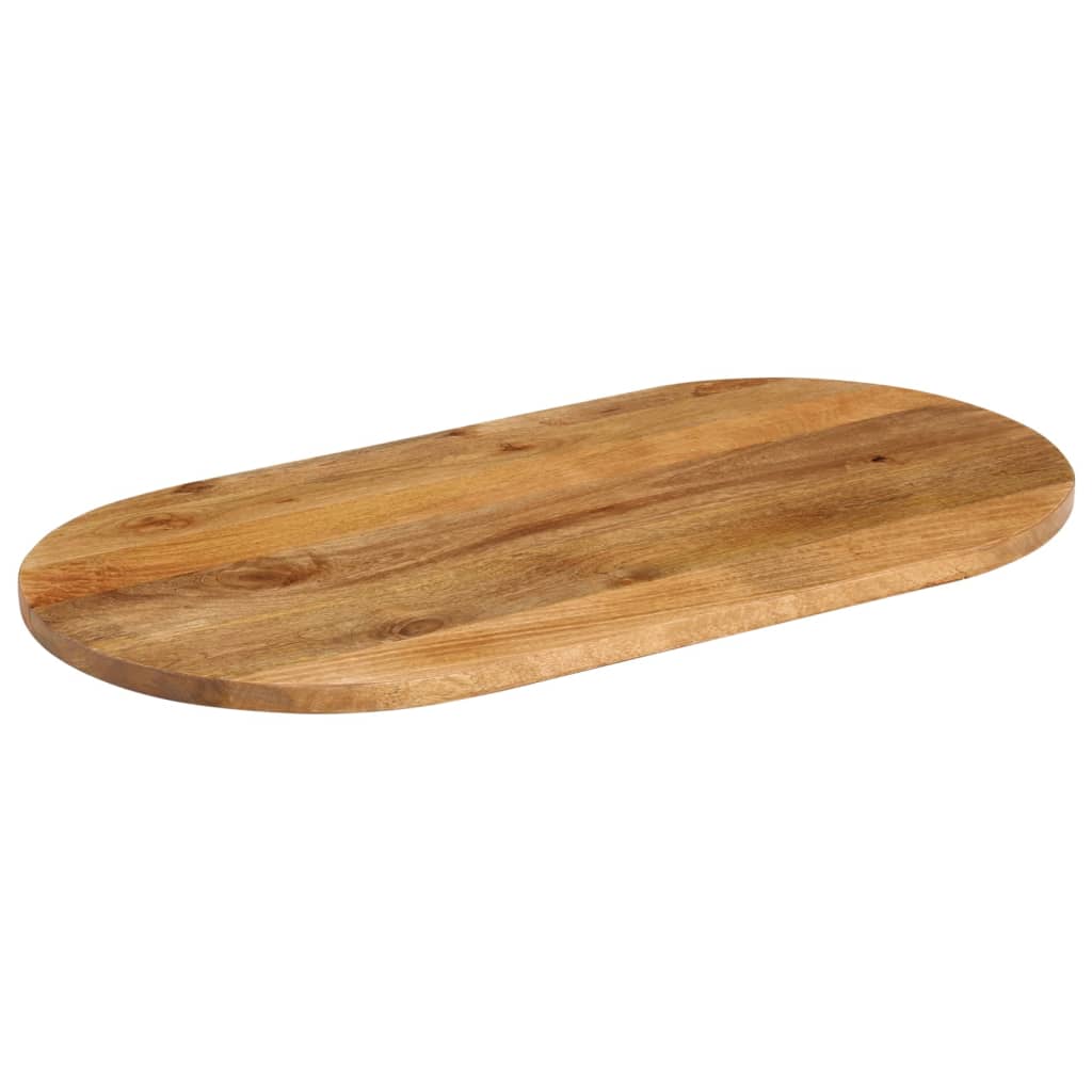 Oval Solid Mango Wood Table Top 140x50x2.5 cm – Natural Finish