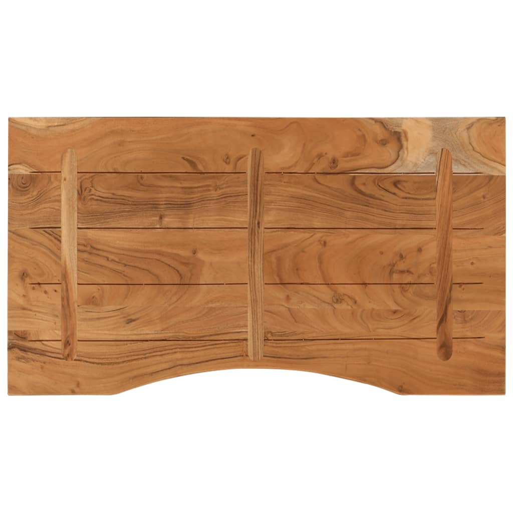 Solid Acacia Wood Desktop, Rectangular 100x50x2.5 cm